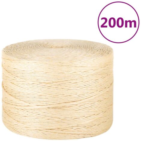 Seil 100% Sisal 3 mm 200 m vidaXL