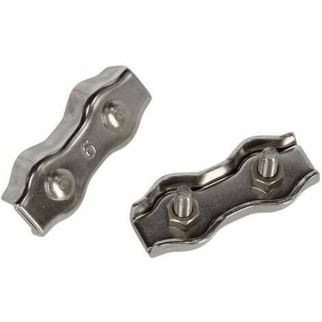 Seilverbinder Duplexklemme für Ø 3 - 6 mm, Edelstahl, Stück