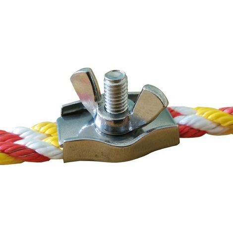 Seilverbinder Duplexklemme mit Flügelmutter für Seil Ø 5-6 mm Edelstahl 
