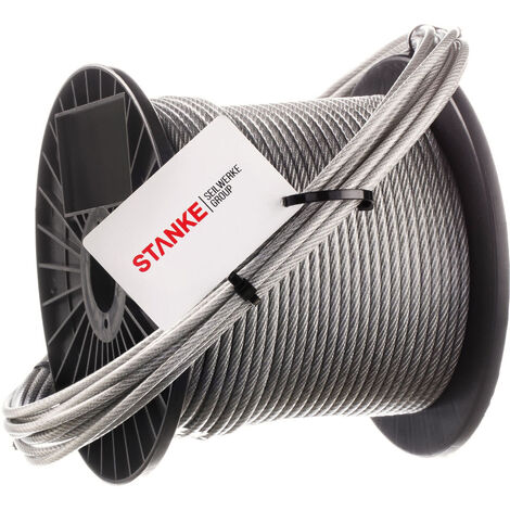 Câble acier inox 7x7 (au mètre) GODET - Ø câble: 4 mm - Charge de rupture  mini: 9.00 kN