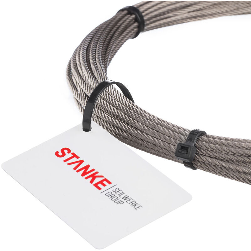 Seilwerk stanke 80 m Câble d'Acier Acier Inoxydable 2 mm 7x7 Cordage en Acier Inoxydable Inox V4A A4