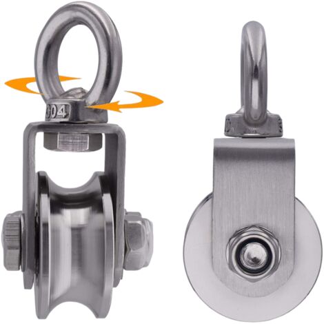 Seilzugblock aus Edelstahl 304, maximale Belastung 500 kg