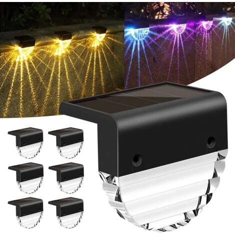 Seis luces solares LED, ideales para jardines exteriores, decoración de patios, terrazas y senderos.