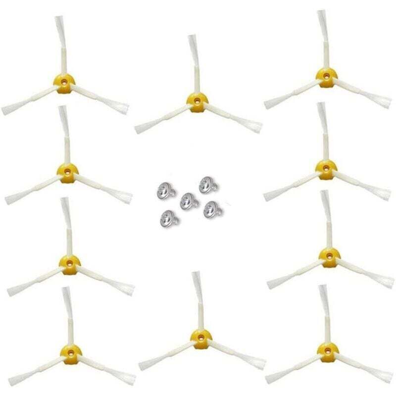 Image of Seitenbürste für iRobot Roomba 500 600 700 Serie (Rot, 10 Stück 3-Arm-Seitenbürste)