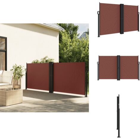 Seitenmarkise Ausziehbar Braun 140x600 cm - Seitenmarkise - Sonnenschutz - Gartendeckoration - Balkonabdeckung - Terrassenüberdachung