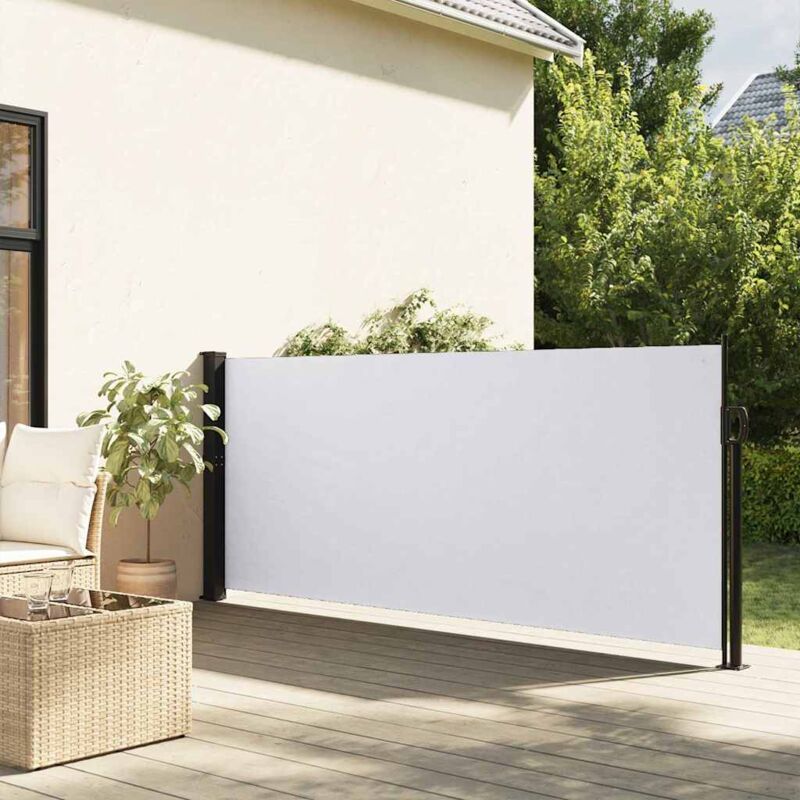 Seitenmarkise Ausziehbar Weiß 120x600 Cm - Vidaxl