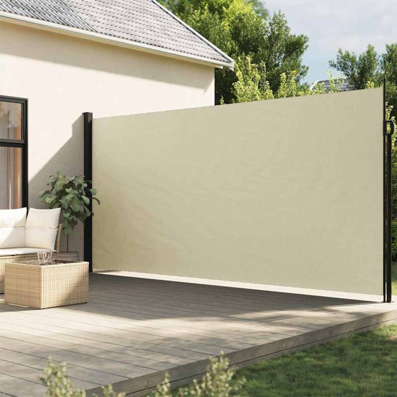 Seitenmarkise Ausziehbar Creme 200x600 Cm - Vidaxl