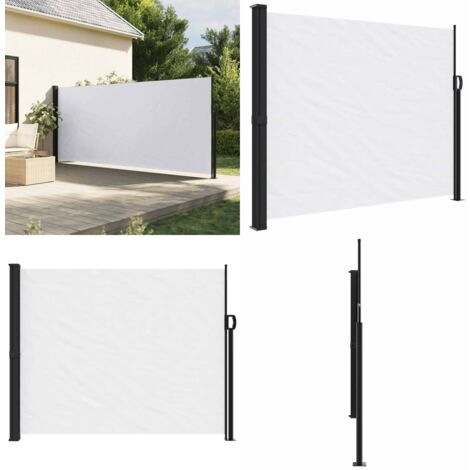 Seitenmarkise Ausziehbar Weiß 170x300 cm - Seitenmarkise - Gartenschatten - Balkonmarkise - Terrassenüberdachung - Sonnenenschutz - Home & Living