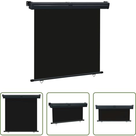Seitenmarkise -  Balkon-Seitenmarkise 165x250 cm Schwarz