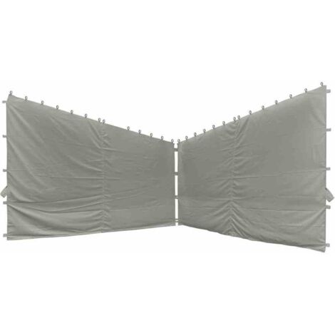 Seitenteile zu Pavillon Berlino 3x3 m, grau, 2er Set Bezug aus Polyester, 160g/m² in hellgrau, 2 Stück