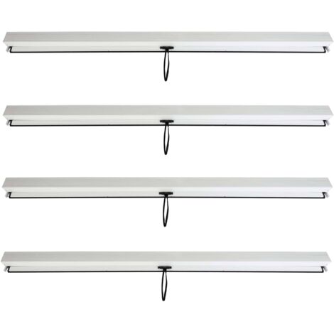 Seitenwand für Pergola HHG-263, 4er-Set Pavillon Rollo Ersatzseitenwand, Stoff/Textil sturmfest 3x3m weiß