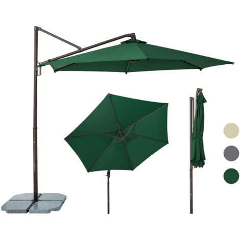 Sekey Ampelschirm 300cm Alu Sonnenschirm, 360° drehbar und neigbar, UV52+ Sonnenschutz