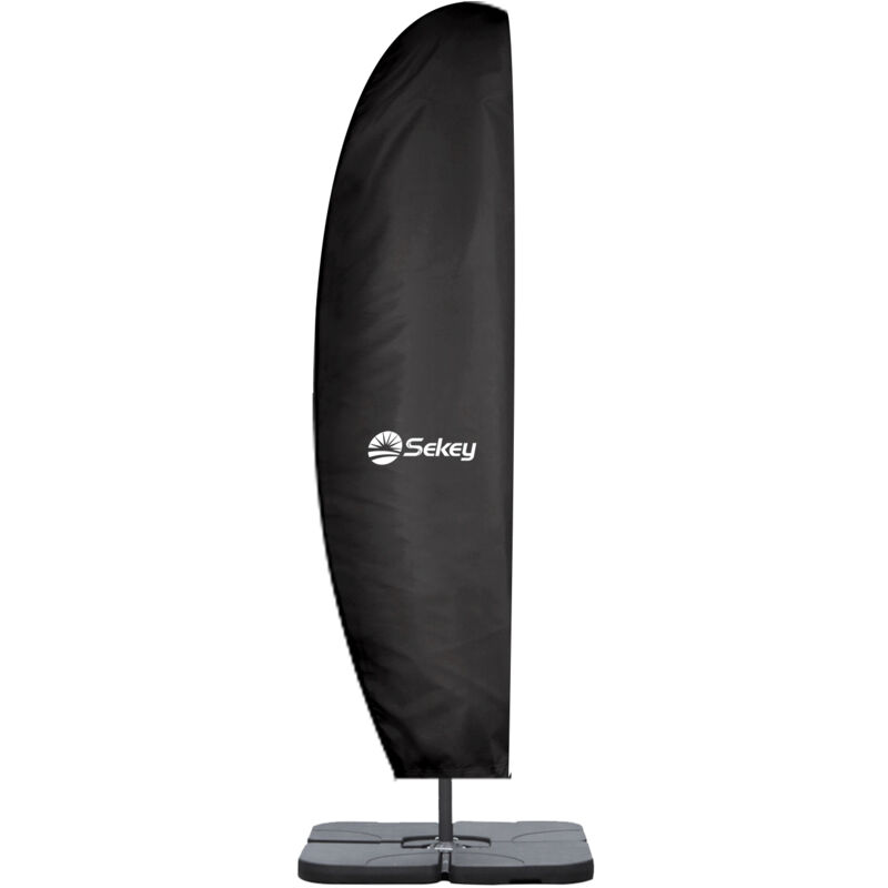Sekey - Couverture de parasol Housse de protection noire Housse de parasol étanche, xxxxl jusqu'à 400cm Parasol amiral