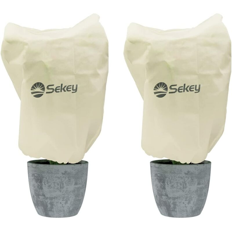 Sekey - Voile hivernage plante exterieur 80g/m², Beige 100x80cm (2PCS)