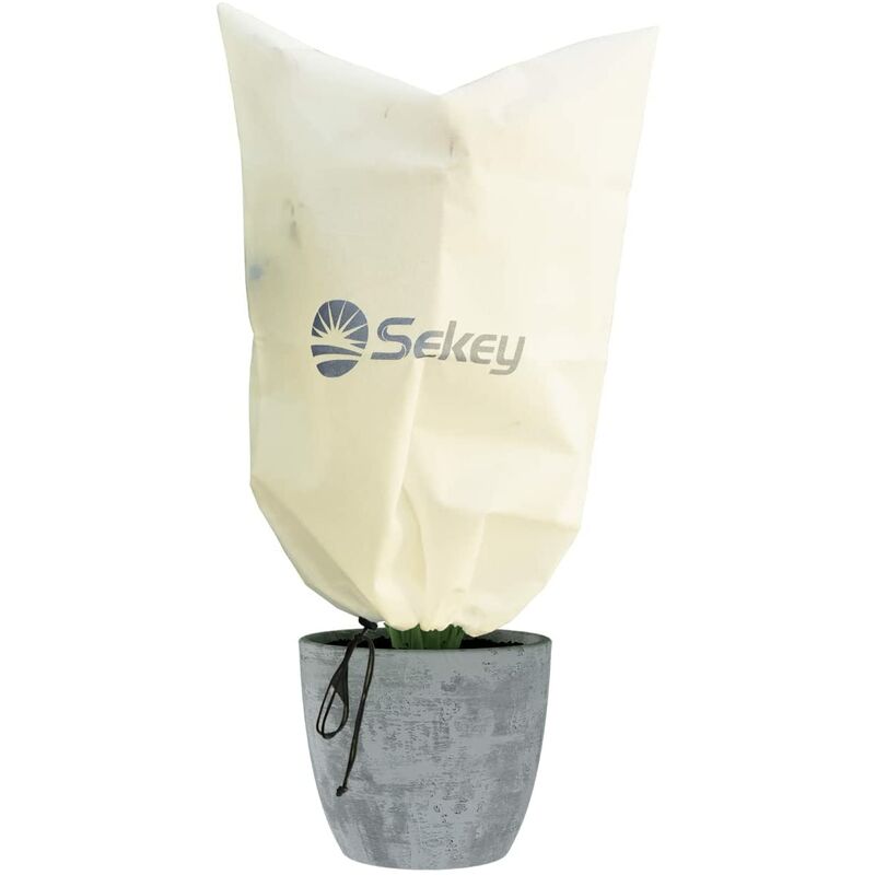 Sekey - Voile hivernage plante exterieur 80g/m², Beige 80x60cm
