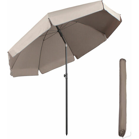 Sekey Parasol de Parasol de terrasse Taupe UV25+ 240 cm