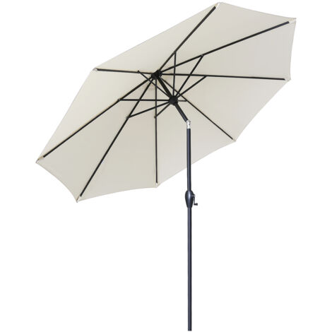 Sekey Sonnenschirm 330cm Alu Gartenschirm, 8-eckiger Marktschirm mit Kurbel
