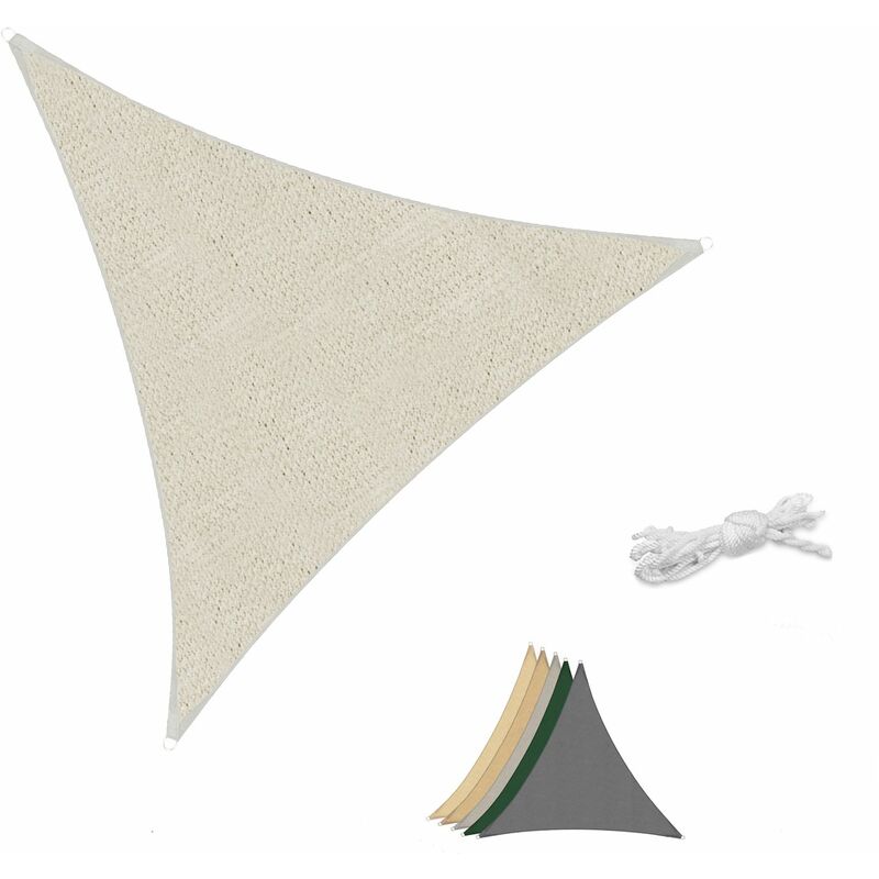 Voile d'ombrage hdpe Perméable 5×5×5m, Taupe