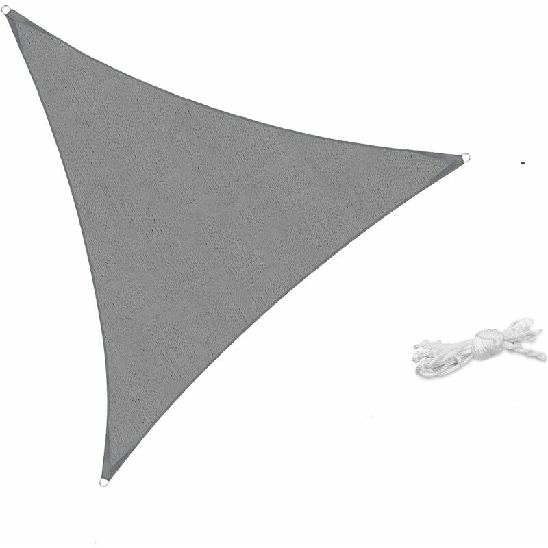 Voile d'ombrage HDPE Perméable 3×3×3m, Gris clair