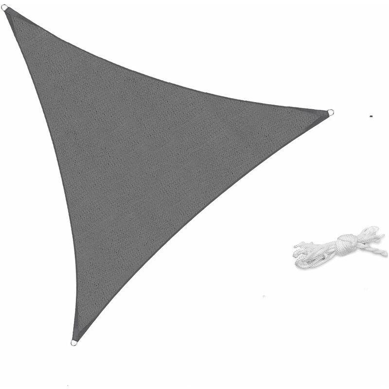 Voile d'ombrage HDPE Perméable 3.6×3.6×3.6m, Anthracite