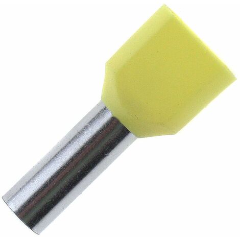 SeKi 14224 - Terminali gemellari, 2 x 6,0 mm², 100 pezzi, colore: Giallo