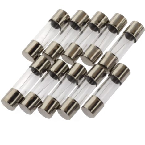 SeKi - Fusibili di precisione da 0,8 A (800 mA), 5 x 20 mm, ad attivazione rapida, confezione da 10, fusibili in vetro, 250 V