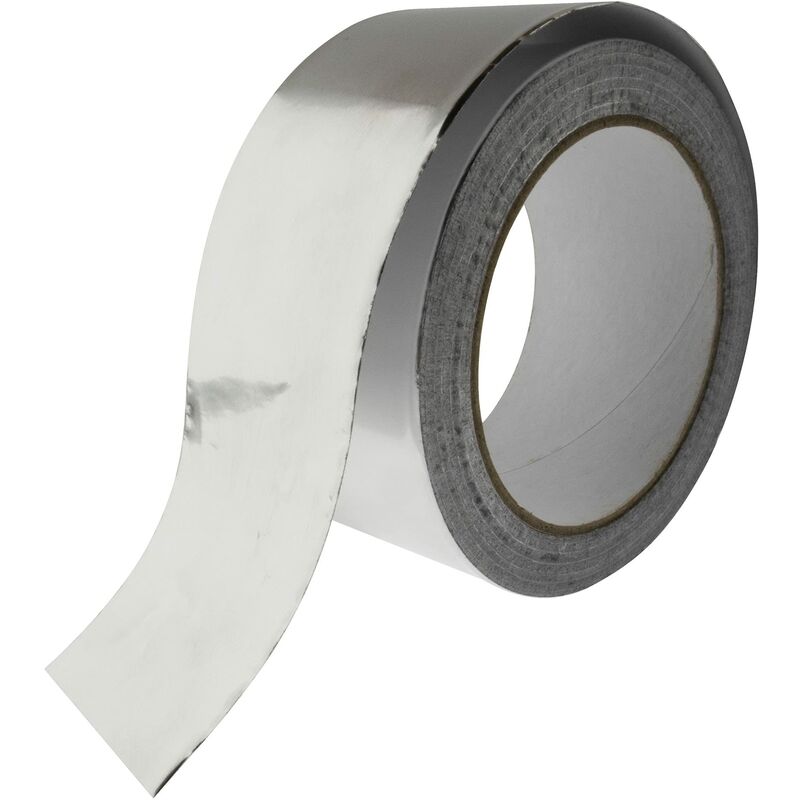 Image of Nastro adesivo in alluminio, 50 mm x 50 m, resistente al calore, per riparare, isolare, sigillare o come blocco del vapore - Seki