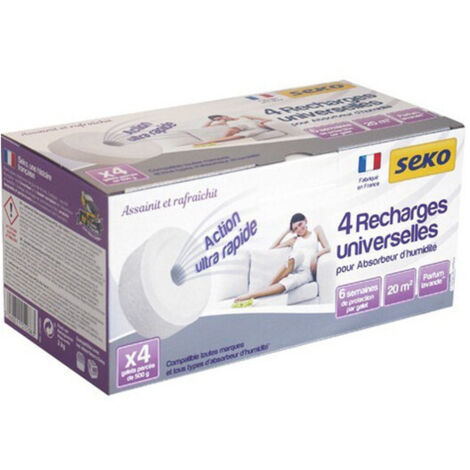 Seko Ricariche Galletto per Assorbitori di Umidità 4x500g Lavanda - Sodepac