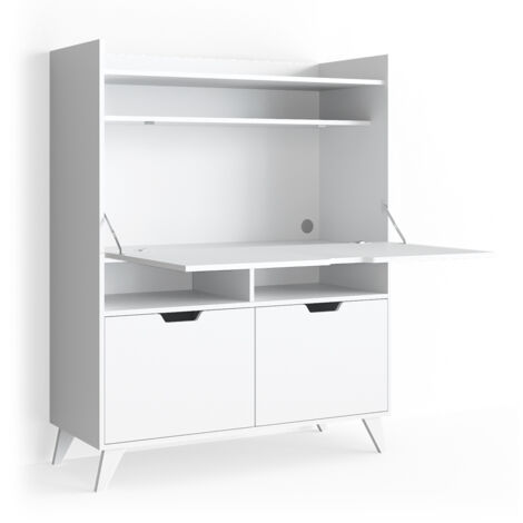 Sekretär Schreibtisch Berdi, Weiß, 110 x 45 cm, Vicco