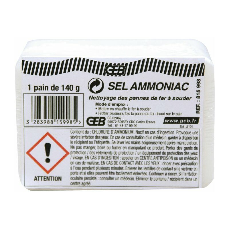 Sel Ammoniac Pain De 140 G