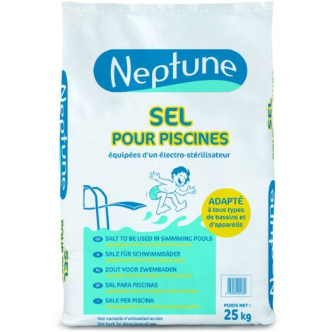 Sel piscine en pastilles pour électrolyse – Sac de 25 kg – Sel raffiné conforme EN16401 – Adapté à tous types de bassins