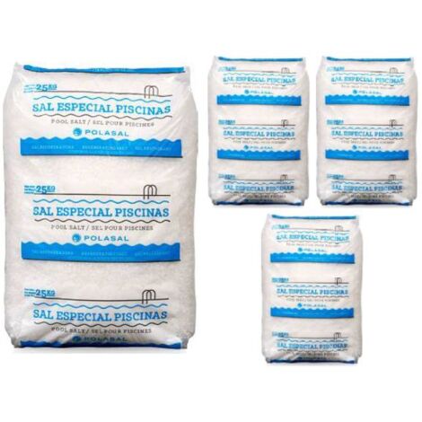 Sel pour électrolyse piscine – Pack de 4 x 25 kg – Traitement naturel et écologique – Recharges en sel granulés – Centrocom