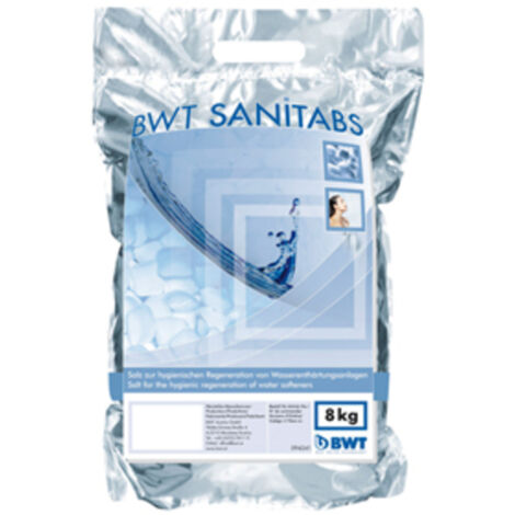 Sel régénérant BWT AQA à effet hygiénique, Sanitabs, 8kg, 94241,