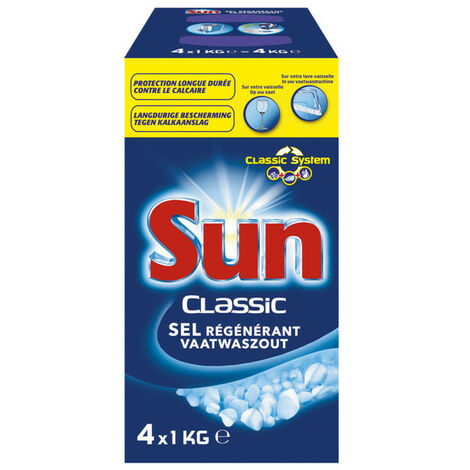 Sel Régénérant pour Lave Vaisselle 4x1kg - SUN