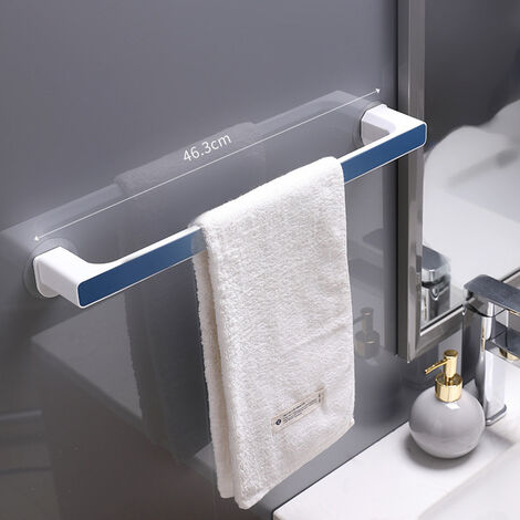 Selbst-adhesive Handtuch Halter Rack Wand Montiert Handtuch Hanger Badezimmer Handtuch Bar Regal Schuhe Halter Hängen Bad Veranstalter,L blue