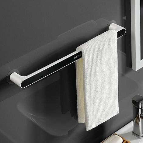 Selbst-adhesive Handtuch Halter Rack Wand Montiert Handtuch Hanger Badezimmer Organizer Handtuch Bar Regal Bad Haken Küche Tücher Hängen,Black long