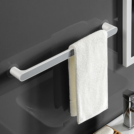 Selbst-adhesive Handtuch Halter Rack Wand Montiert Handtuch Hanger Badezimmer Organizer Handtuch Bar Regal Bad Haken Küche Tücher Hängen,Gray long
