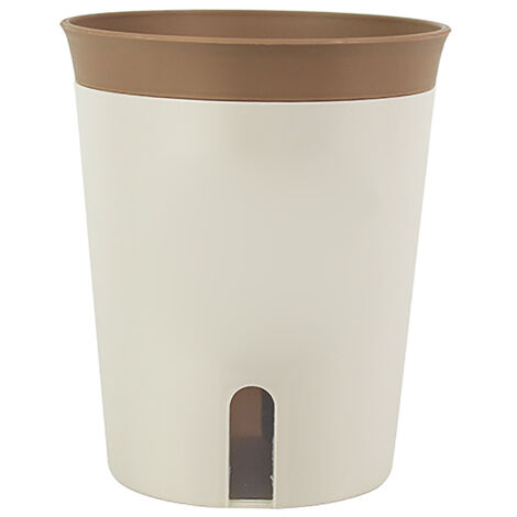 Selbstbewässernder Topf L – Dekorativer Kunststoff-Pflanztopf für Zimmer- und Gartenpflanzen – Marke nicht verfügbar – PP, Kaffeebraun, 17,5 cm
