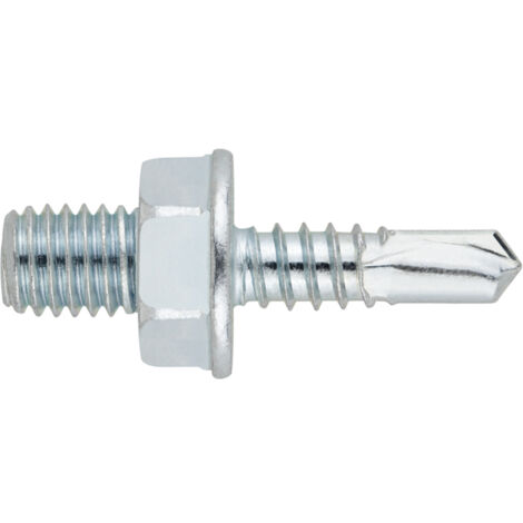 INDEX Selbstbohrende Schrauben -Mantelgewinde - Verzinkt M8 x 15 - Packung mit 100 StÃ¼ck