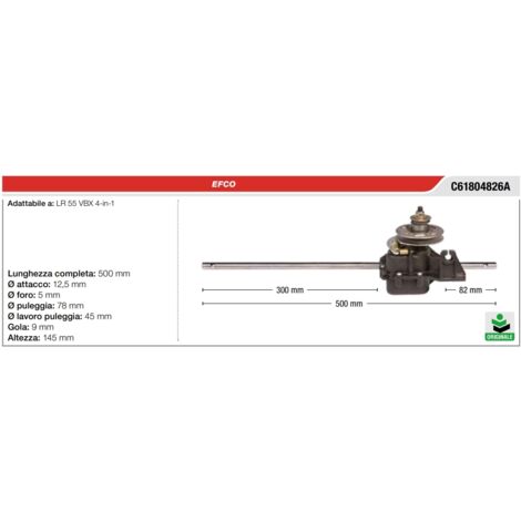 Selbstfahrendes Fahrantriebsgetriebe EFCO Rasenmäher LR 55 Serie VBX 4 in 1