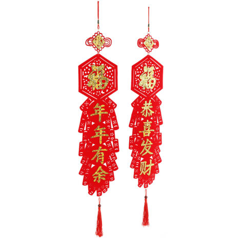 Selbstgemachte Dekorationen zum chinesischen Neujahr für Veranda und Garten