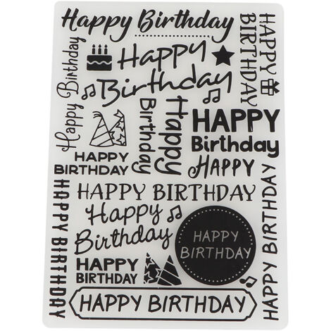 Selbstgemachte Prägeplatte zum Geburtstag für Scrapbooking und Fotoalbumdekoration