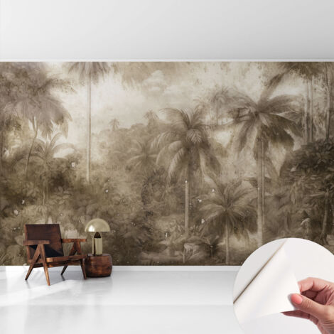 Selbsthaftend Tapete für Wohnzimmer Schlafzimmer Küche - Wanddekoration  Exotische Landschaft 416x254 cm