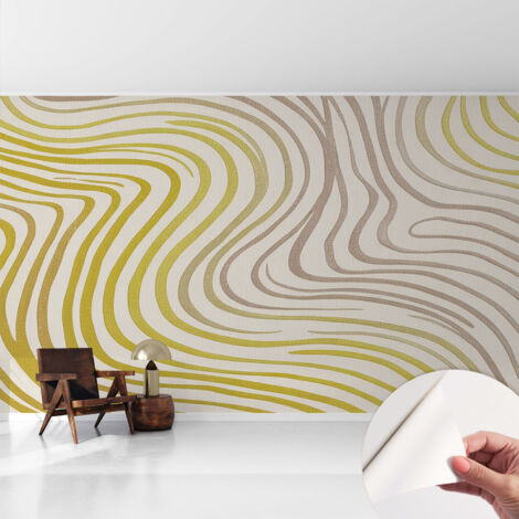 Selbsthaftend Tapete für Wohnzimmer Schlafzimmer Küche - Wanddekoration  Fließende Eleganz 416x254 cm