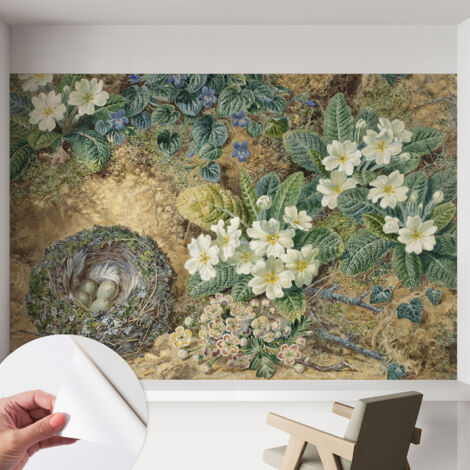 Selbsthaftend Tapete für Wohnzimmer Schlafzimmer Küche - Wanddekoration  Frühlingskomposition 152x104 cm