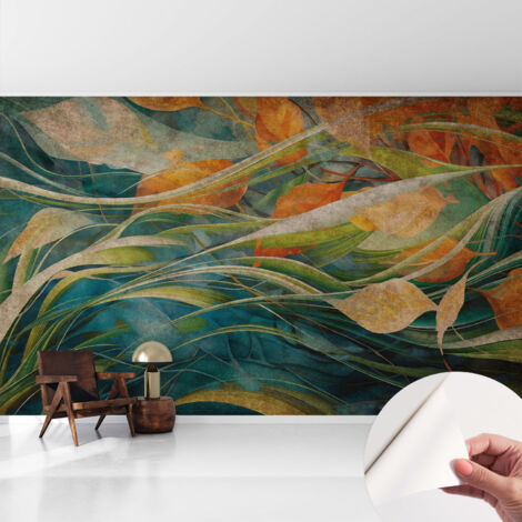 Selbsthaftend Tapete für Wohnzimmer Schlafzimmer Küche - Wanddekoration  Herbstlandschaft 416x254 cm