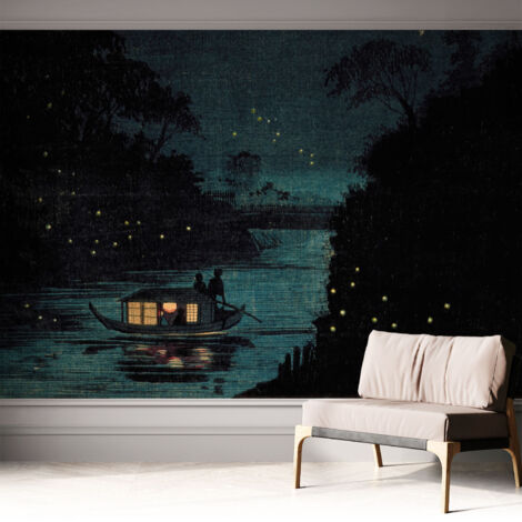 Selbstklebend Tapete - abwaschbar - Arbeitszimmer - Esszimmer- Top Qualität Abendlich Lichter 312x219 cm