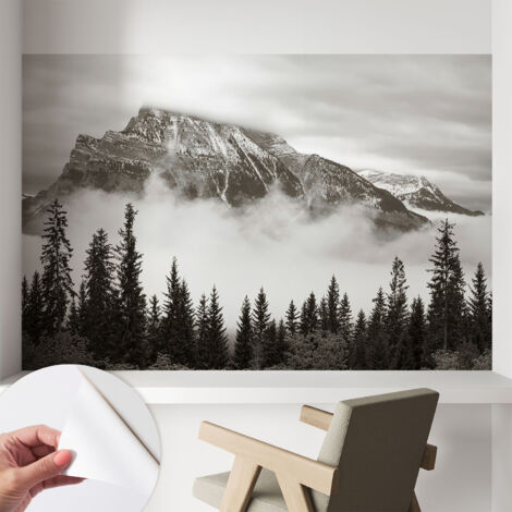 Selbstklebend Tapete - abwaschbar - Arbeitszimmer - Esszimmer- Top Qualität Berglandschaft 104x70 cm