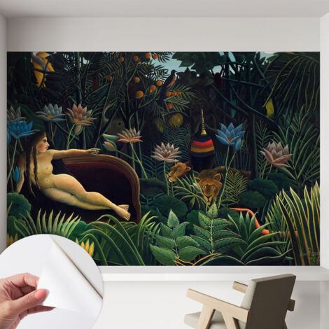 Selbstklebend Tapete - abwaschbar - Arbeitszimmer - Esszimmer- Top Qualität Exotischer Dschungel 152x104 cm
