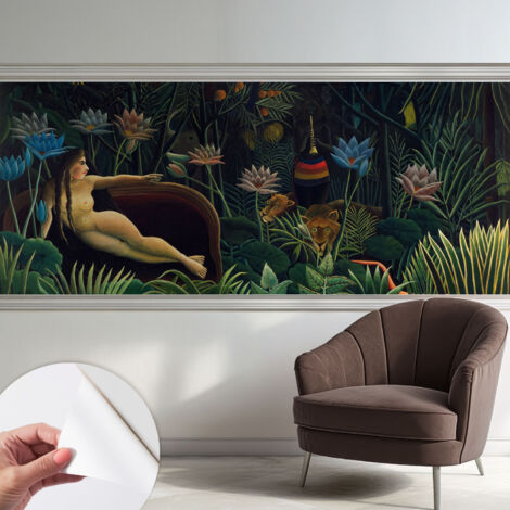 Selbstklebend Tapete - abwaschbar - Arbeitszimmer - Esszimmer- Top Qualität Exotischer Dschungel 250x104 cm